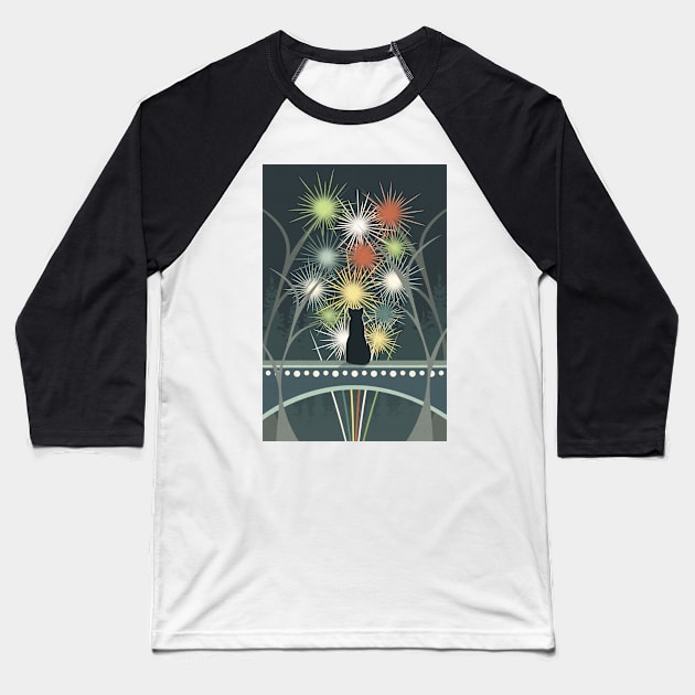 Fireworks Baseball T-Shirt by ivetas